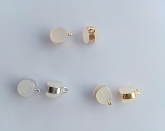 Wholesale white rubber soft earring backs, earring stopper nuts, earring pushers, diy earring making supplies, 5x8mm
