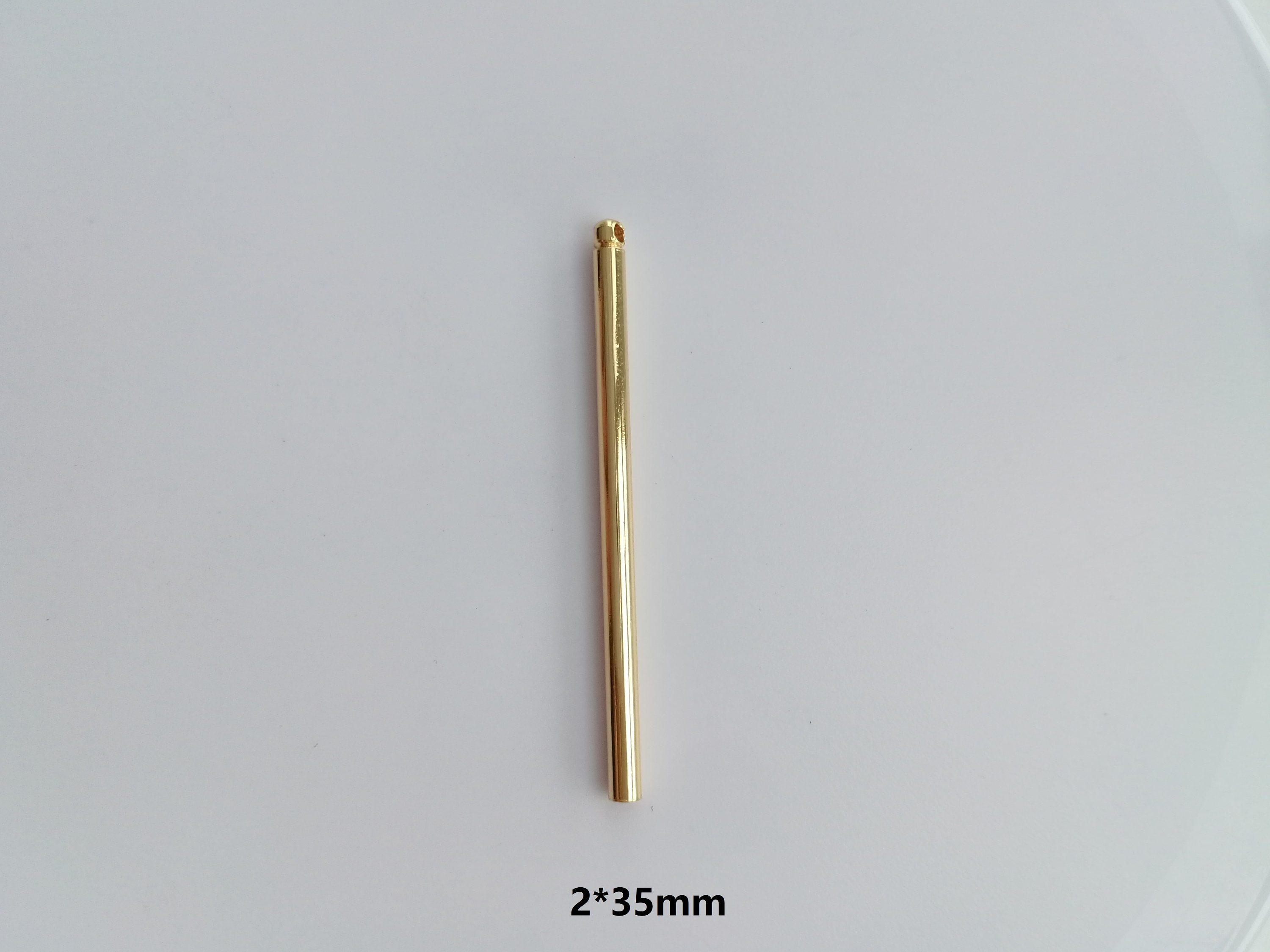 Wholesale gold plated 15/25/35mm rod necklace pendant smooth Etsy