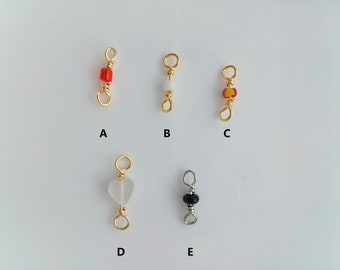 Venta al por mayor de pequeños dijes de conector de piedras preciosas, suministros para hacer joyas, A/B/C/D/E