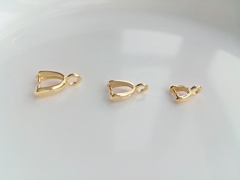 Gold Plated Brass Pinch Bail Clasps Jewelry Pendant Etsy