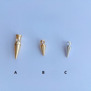 Großhandel vergoldet kleine Kugel Pendel Kegel Charme, Schmuckherstellung Lieferungen, A / B / C