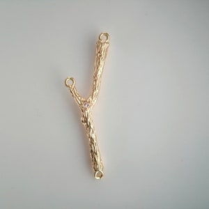 Wholesale gold plated tree branch pendant, necklace branch pendant, 16x39mm, jewelry making supplies