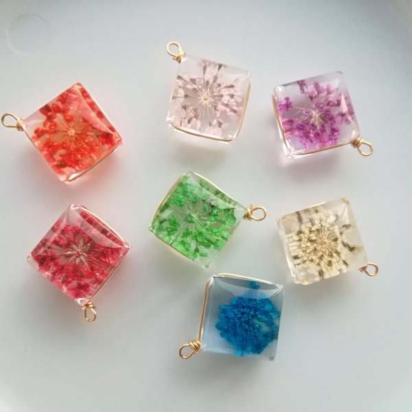 Dried Flower Pendant Etsy