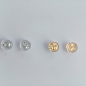 Wholesale soft clear rubber earring back locks, earring backing stoppers, earring nuts, earring pushers, 5x4mm, diy earring making supplies