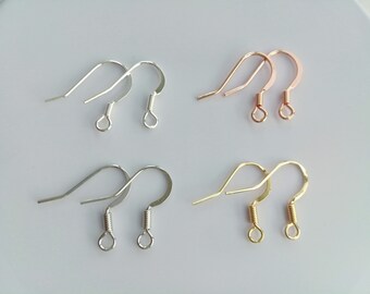 Wholesale gold plated french earring hooks, nickel free earring wires, diy earring making supplies