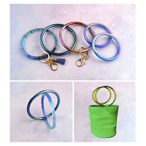 Large Size Resin Epoxy Bracelet Silicone Mold Handbag Handle Silicone Mold Keychain Pendant Silicone Mold 69~130mm