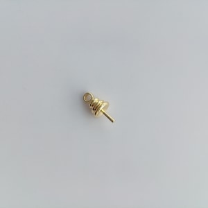 Wholesale gold plated dainty peg bails, pendant bails, half-drilled bead bails, diy jewelry making supplies, 5x10mm