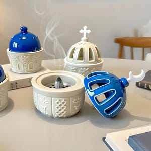 Middle East Scented Candle Cup Silicone Mold, DIY Incense Burner Ornaments Diffuser Plaster Mold Wholesale