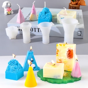 DIY Candle Mold Resin Epoxy Ring Holder Mold Cylindrical Pendant Mold Aroma Silicone Mold