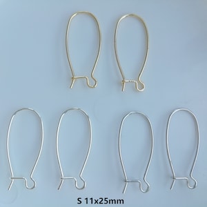 Wholesale Gold Plated Kidney Earring Hooks, Kidney Ear Wires, Diy Earring Making Supplies, S/L