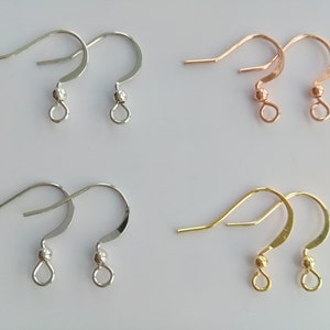 Wholesale gold plated brass earring hooks, french hook ear wires jewelry, diy earring making supplies, 17x18mm