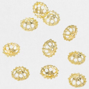 Wholesale gold plated brass bead caps, bead cap for tassel, 11x4.5mm, diy jewelry making supplies