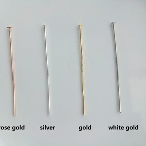 Wholesale gold plated flat end T shape head pins, 20/25/30/35/40/45mm, gold/silver/rose gold/white gold, jewelry making supplies