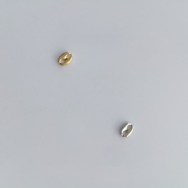 Wholesale gold plated brass tiny slider spacer beads with two holes for jewelry making, gold or silver, 3x4mm