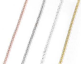 Groothandel vergulde kabelkettingen van 2,5 mm breed, 1 meter = 3,3 voet, benodigdheden voor het maken van sieraden