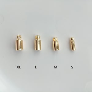 Wholesale Gold Plated Crimp Tubes With Loops, Cord Jewelry End Caps, Jewelry Making Supplies