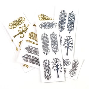 Autocollants en métal doré, argent, cuivre, autocollants adhésifs pour chakras, autocollants soleil et lune, bricolage en résine époxy, artisanat, autocollants de coque de téléphone portable