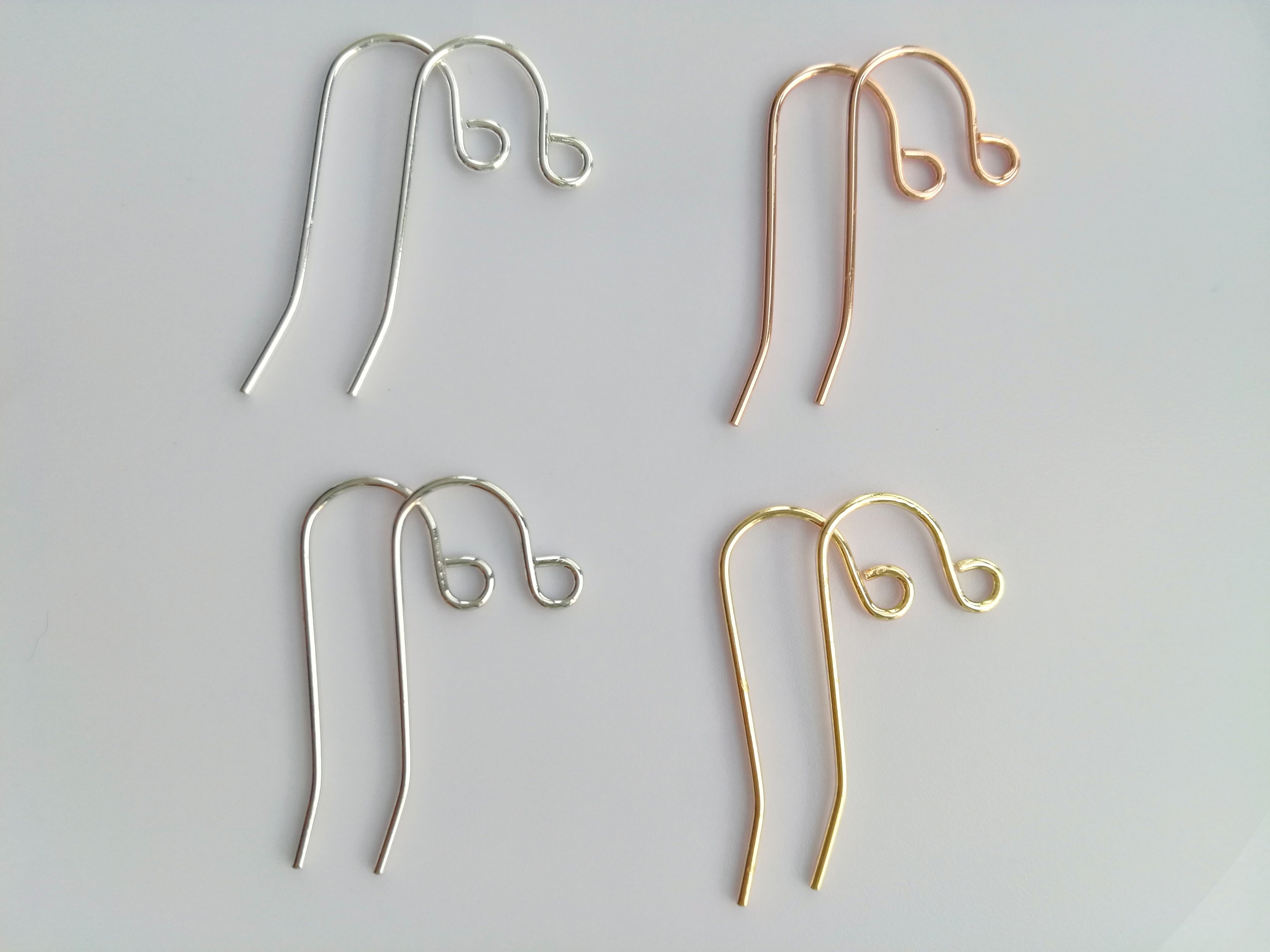 Wholesale gold plated 9 shape fish hook earring hooks, french hook earring jewelry wires, diy earring making supplies, 12x24mm