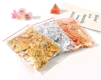 Gold Silver Foil Paper Fragment for Resin Epoxy DIY Charm Decoration Foil Paper 1g/Bag