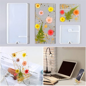 Assembly Mobile Phone Holder Resin Epoxy Silicone Mold DIY Universal Simple Phone Stand Silicone Mold