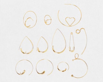 Gold Plated Earring Blanks, Hoop Earring Parts, Earring Hardware, Wholesale Earring Making Supplies