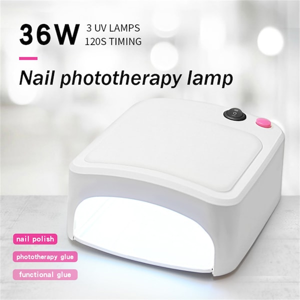 36 Watt Gel Curing UV Lamp UV Resin Epoxy Curing Lamp Led Nail Polish Traceless Tape Purple Light Flashlight