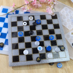 DIY Chess Pieces Resin Epoxy Silicone Mold Chess Board Silicone Mold