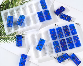 Dominoes Resin Epoxy Silicone Mold Nine Dominoes Glossy Silicone Mold Set MD3509 A+B