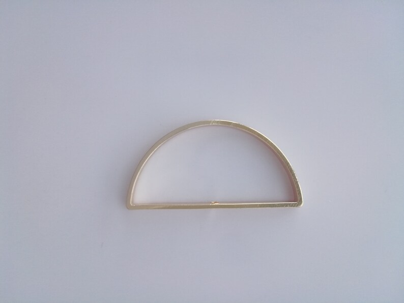 Wholesale gold plated semi circle outline charm pendant 15x30mm diy jewelry making supplies