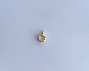 Gold plated brass small pendant bails, 6x9mm, gold or silver, diy jewelry making supplies