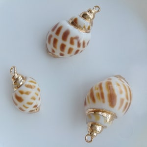 Hurtowe wisiorki z naturalnej muszli ślimakowej, 25 mm/34 mm/39 mm, artykuły do samodzielnego wyrobu biżuterii