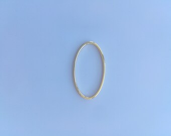 Wholesale gold plated oval outline charms, oval pendant for earrings, 14x24mm, diy jewelry making supplies