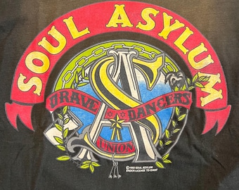 1992 Soul Asylum Tour Shirt Vintage 90s Concert Band Tee Grave