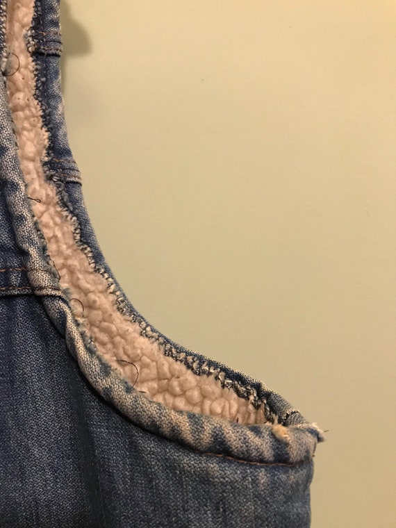70s Denim Vest / large / blue jean / insulated/ w… - image 7