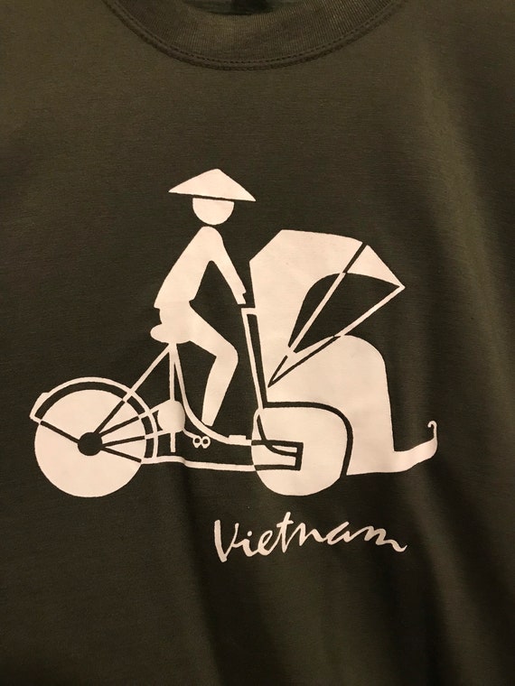 Vintage tee Vietnam 70s 80s bike / NOS new old sto