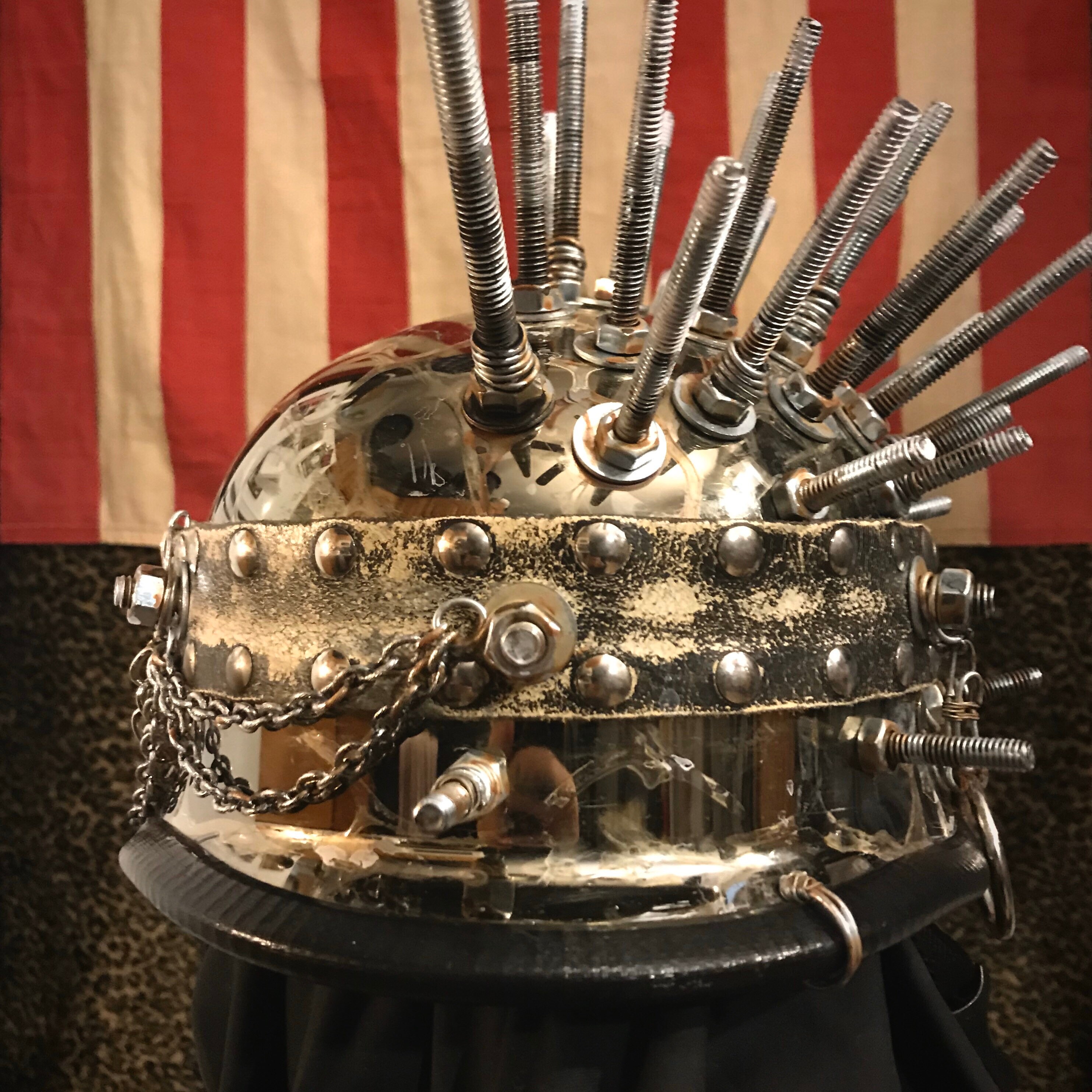 Buy Spiked Helmet of Protection. Antiwar. Steel Bolts. Chains