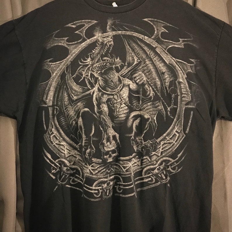 Dragon T-shirt 2XL Medieval / Metal / Dungeons / Dragons / | Etsy