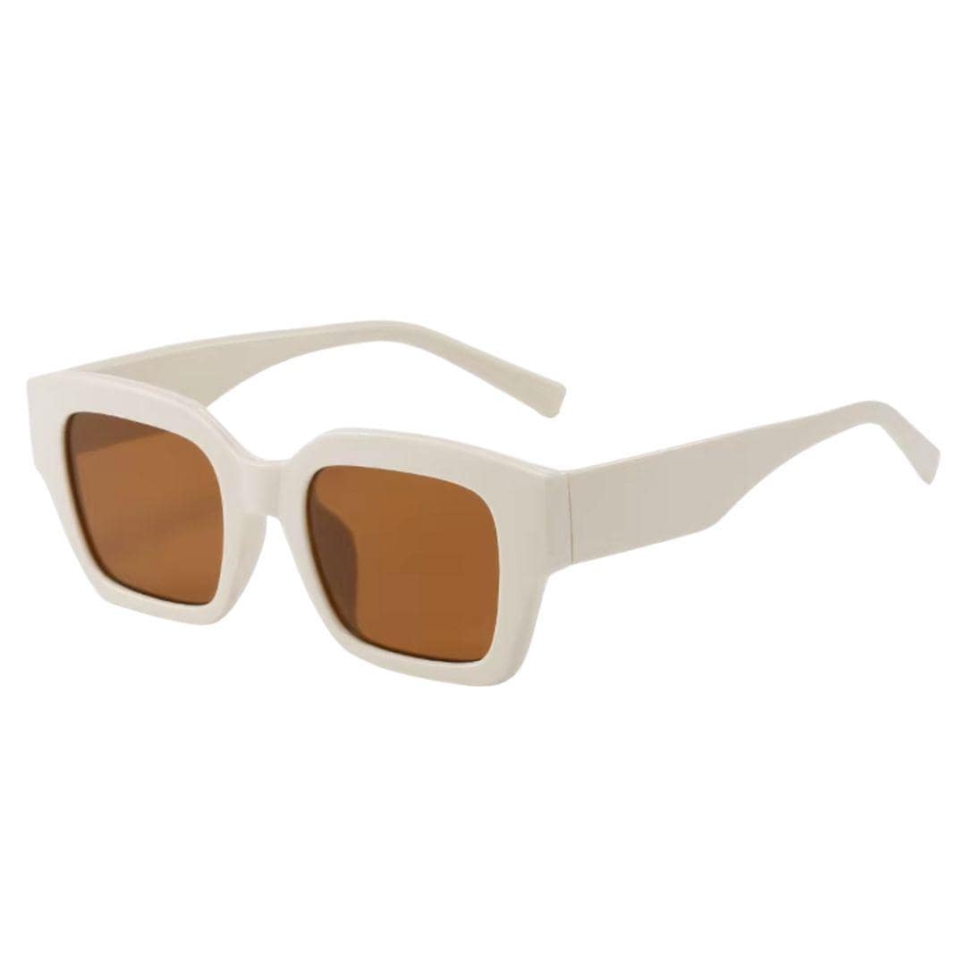 Square Thick Wayfarer Sunglasses | Cream - Etsy display picture 1