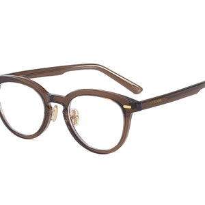 Braune Vintage Inspirierte Computer Brille mit Horn | Anti-Blaulicht-Schirmbrille | Blaulicht Blockierende Fashion Eyewear | Retro-Spezifikationen