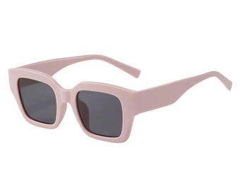 Square Thick Wayfarer Sunglasses | Pink