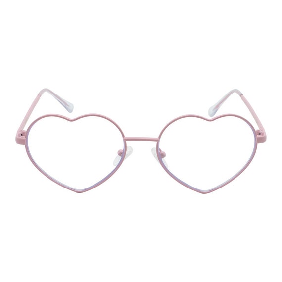 Pink Heart Shaped Prescription Glasses Heart Shape RX Eyeglasses Women  Heart Eye Glasses Prescription Fashion Eyewear Frame Lenses 