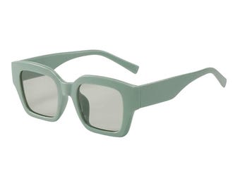 Square Thick Wayfarer Sunglasses | Mint