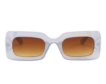 Occhiali da sole Good Energy Blue da donna / Occhiali da sole rettangolari preppy / Occhiali da sole retrò alla moda / Occhiali alla moda