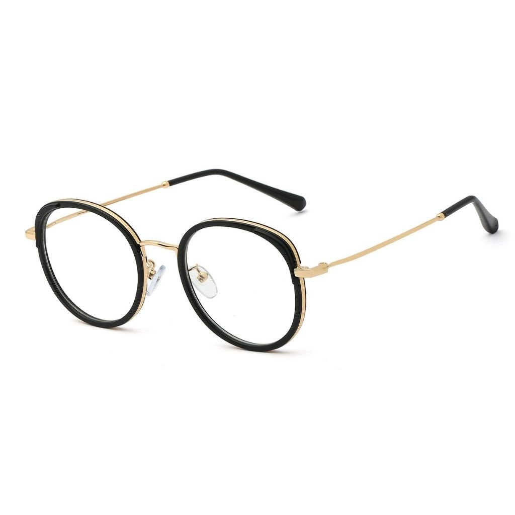 Gafas de protección contra luz azul de gran tamaño Vintage a la moda, gafas  para ordenador de oficina, gafas Unisex con marco redondo, gafas para