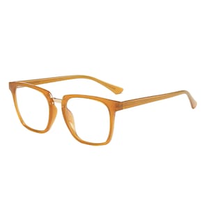 Caramel Fashion Eye Glasses | Gray Eyewear | Retro Blue Light Blockers | Fashion Eyewear For Women | Blue Light Glasses