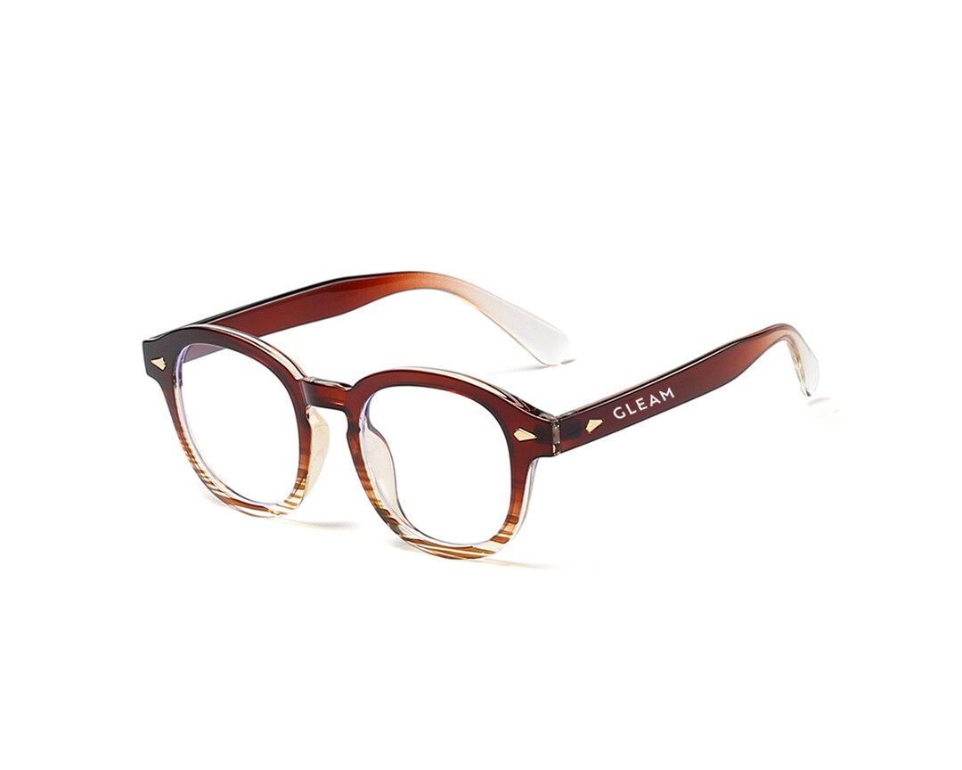 Brown Vintage Inspired Round Computer Glasses | Anti-blue Light Glasses ...