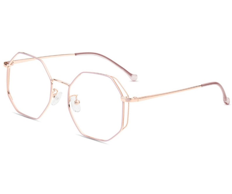 Geo Blue Light Blocking Readers Modern Octagon Computer Magnified Reading Glasses Geometric Women/'s Augmented Anti Blue Light Eyewear
