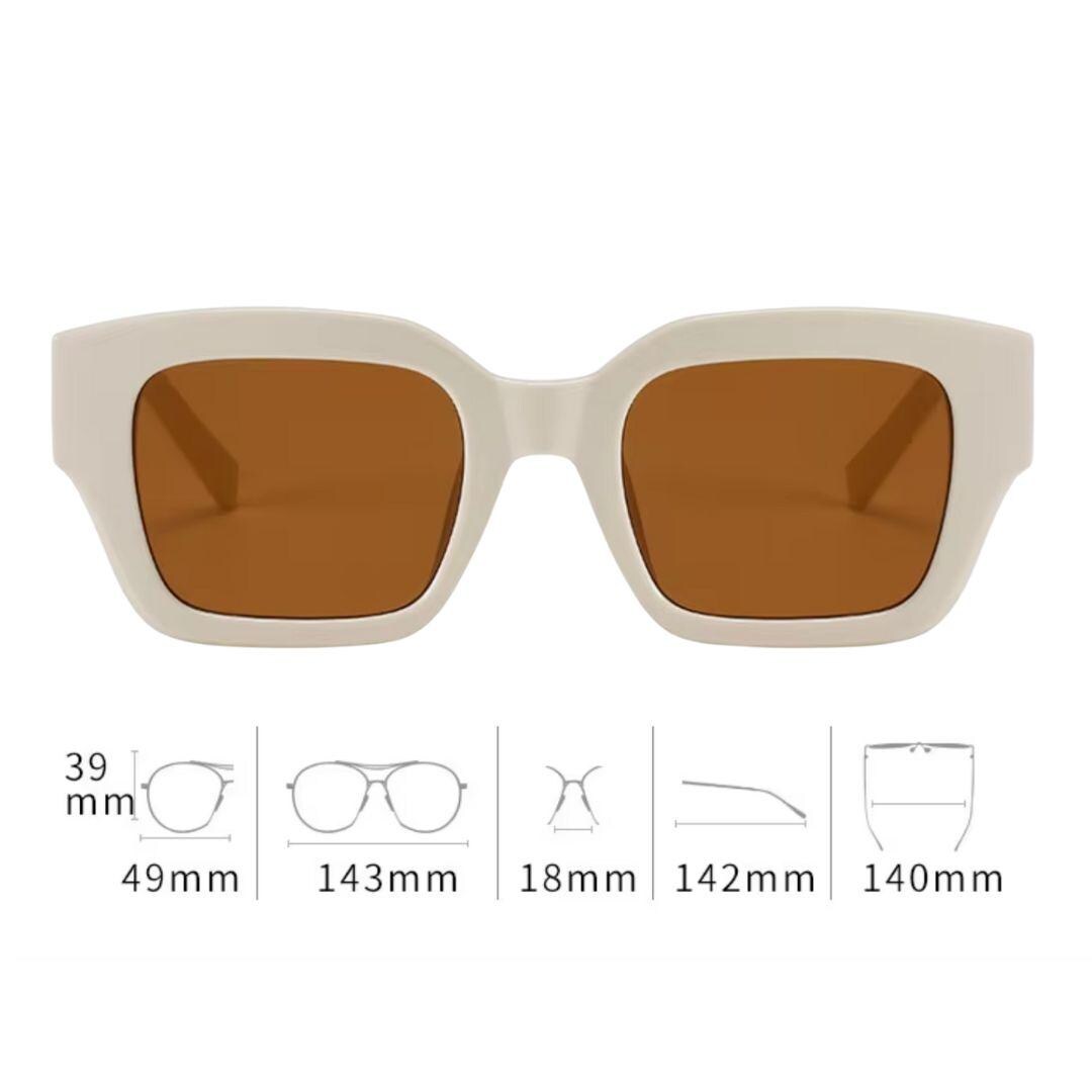 Square Thick Wayfarer Sunglasses | Cream - Etsy