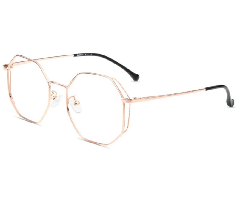 Geo Blue Light Blocking Readers Modern Octagon Computer Magnified Reading Glasses Geometric Women/'s Augmented Anti Blue Light Eyewear
