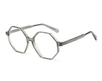 Hexagonal Rhombus Classic Sunglasses Man Woman Metal Silver  display picture 2